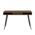 Bureau de style Mid-Century avec ports USB, prise de courant et tiroirs