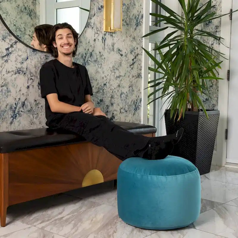 Pouf d'intérieur velours