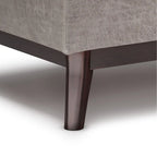 Pouffe de rangement rectangulaire plateau de 86 cm de large de style Mid-Century Modern