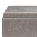 Pouffe de rangement rectangulaire plateau de 86 cm de large de style Mid-Century Modern