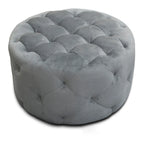Pouf ottoman capitonné rond de 24 pouces (couleurs facultatives)