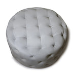 Pouf ottoman capitonné rond de 24 pouces (couleurs facultatives)
