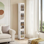 Armoire de rangement haute et étroite de 65 po, organisateur de placard de cuisine pliable à 4 niveaux, garde-manger autoportant