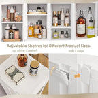 Armoire de rangement haute et étroite de 65 po, organisateur de placard de cuisine pliable à 4 niveaux, garde-manger autoportant