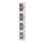 Armoire de rangement haute et étroite de 65 po, organisateur de placard de cuisine pliable à 4 niveaux, garde-manger autoportant